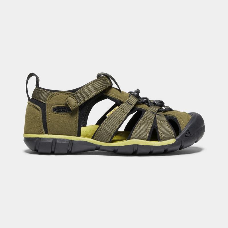 Sandalias Keen Seacamp II Cnx Para Niños Verde Oliva/Negros - Sandalias Keen Mexico (260431-RZS)